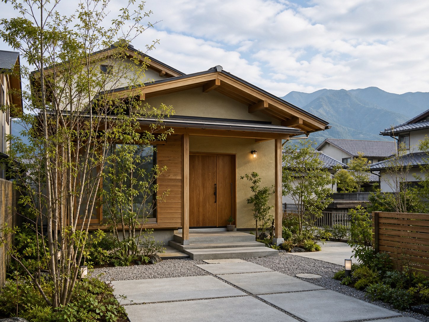 地域材を使った新築住宅の外観